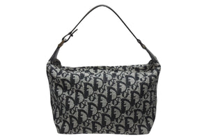 極美品 CHRISTIAN DIOR クリスチャンディオール トロッター ハンドバッグ ワンショルダーバッグ CM0043 ブラック 中古 4b006011