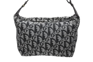 極美品 CHRISTIAN DIOR クリスチャンディオール トロッター ハンドバッグ ワンショルダーバッグ CM0043 ブラック 中古 4b006011