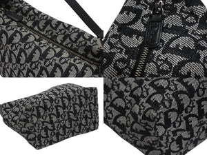 極美品 CHRISTIAN DIOR クリスチャンディオール トロッター ハンドバッグ ワンショルダーバッグ CM0043 ブラック 中古 4b006011