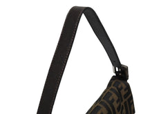 Load image into Gallery viewer, FENDI フェンディ マンマバケット ワンショルダーバッグ 26424 ズッカ柄 キャンバス レザー ブラウン シルバー金具 美品 中古 4b006014