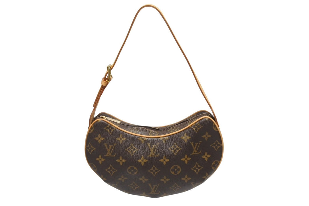 極美品 LOUIS VUITTON ルイヴィトン ワンショルダーバッグ ポシェットクロワッサン M51510 PVC ブラウン 中古 4b006017