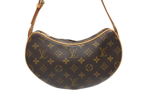 極美品 LOUIS VUITTON ルイヴィトン ワンショルダーバッグ ポシェットクロワッサン M51510 PVC ブラウン 中古 4b006017