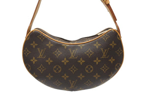 極美品 LOUIS VUITTON ルイヴィトン ワンショルダーバッグ ポシェットクロワッサン M51510 PVC ブラウン 中古 4b006017