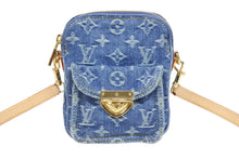 Load image into Gallery viewer, 新品同様 LOUIS VUITTON ルイヴィトン ポシェット フェアファックス ショルダーバッグ M82948 モノグラム デニム ゴールド金具 中古 4b006019