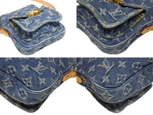 Load image into Gallery viewer, 新品同様 LOUIS VUITTON ルイヴィトン ポシェット フェアファックス ショルダーバッグ M82948 モノグラム デニム ゴールド金具 中古 4b006019