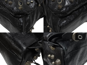 BALENCIAGA バレンシアガ LE CAGOLE BACKPACK ルカゴール リュックサック 766297 レザー ブラック 美品 中古 4b006021