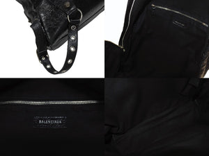 BALENCIAGA バレンシアガ LE CAGOLE BACKPACK ルカゴール リュックサック 766297 レザー ブラック 美品 中古 4b006021