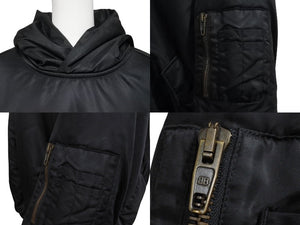 極美品 BALENCIAGA バレンシアガ 22AW Sporty B Pull-Over Bomber スポーティー B プルオーバー ボンバー ジャケット ブラック ナイロン 720157 サイズ2 中古 4b006025