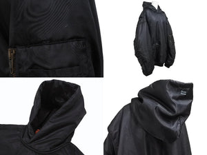 極美品 BALENCIAGA バレンシアガ 22AW Sporty B Pull-Over Bomber スポーティー B プルオーバー ボンバー ジャケット ブラック ナイロン 720157 サイズ2 中古 4b006025