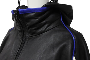 BALENCIAGA バレンシアガ 23SS 3B Sports Icon Leather Jacket スポーツ アイコン レザー ジャケット ブラック ラムスキン 697771 サイズ2 美品 中古 4b006026