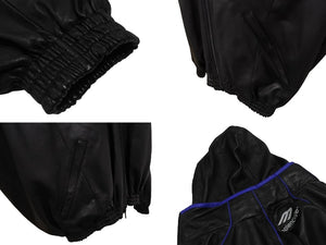 BALENCIAGA バレンシアガ 23SS 3B Sports Icon Leather Jacket スポーツ アイコン レザー ジャケット ブラック ラムスキン 697771 サイズ2 美品 中古 4b006026
