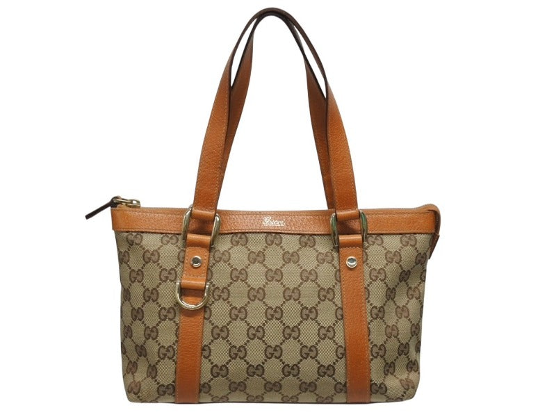 GUCCI / GGキャンバス/ハンドバッグ/キャンバス/ブラウン/73982 グッチ GUCCI GG柄 ハンドバッグ キャンバス ブラウン【美品中古】