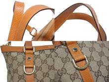Load image into Gallery viewer, 極美品 GUCCI グッチ アビーライン ハンドバッグ GGキャンバス レザー 総柄 キャラメルブラウン 中古 4b006033