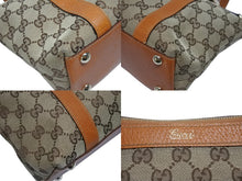Load image into Gallery viewer, 極美品 GUCCI グッチ アビーライン ハンドバッグ GGキャンバス レザー 総柄 キャラメルブラウン 中古 4b006033