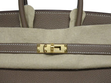 Load image into Gallery viewer, 新品未使用 HERMES エルメス ハンドバッグ W刻印 バーキン25 エトゥープ ゴールド金具トゴ 中古 4b006036