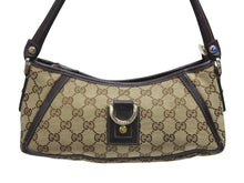 Load image into Gallery viewer, 極美品 GUCCI グッチ ワンショルダーバッグ ハンドバッグ 130939 GGキャンバス レザー ベージュ ブラウン ゴールド金具 中古 4b006038