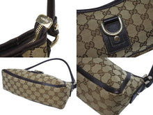Load image into Gallery viewer, 極美品 GUCCI グッチ ワンショルダーバッグ ハンドバッグ 130939 GGキャンバス レザー ベージュ ブラウン ゴールド金具 中古 4b006038