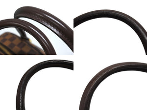 極美品 LOUIS VUITTON ルイヴィトン ノリータ ハンドバッグ N41455 ダミエ エベヌ ブラウン レザー PVC ゴールド金具 中古 4b006042