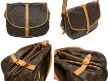 Load image into Gallery viewer, LOUIS VUITTON ルイヴィトン モノグラム ソミュールMM ショルダーバッグ ブラウン M40710 美品 中古 4b006043