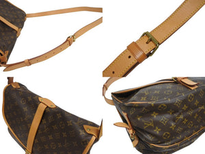 LOUIS VUITTON ルイヴィトン モノグラム ソミュールMM ショルダーバッグ ブラウン M40710 美品 中古 4b006043