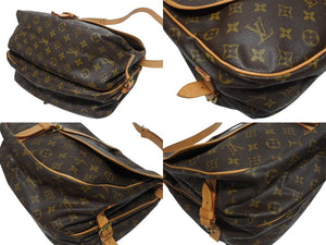 LOUIS VUITTON ルイヴィトン モノグラム ソミュールMM ショルダーバッグ ブラウン M40710 美品 中古 4b006043