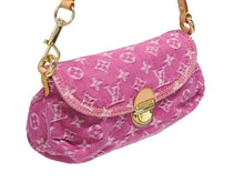 Load image into Gallery viewer, 新品同様 LOUIS VUITTON ルイヴィトン ミニプリーティ ワンショルダーバッグ M95216 モノグラム デニム ピンク 中古 4b006045