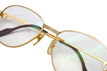 Load image into Gallery viewer, CARTIER カルティエ トリニティ 度入りメガネ アイウェア サイズ55□18 135 メタル ゴールド シルバー 美品 中古 4b006048
