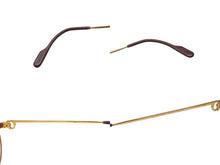 Load image into Gallery viewer, CARTIER カルティエ トリニティ 度入りメガネ アイウェア サイズ55□18 135 メタル ゴールド シルバー 美品 中古 4b006048