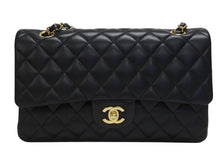 Load image into Gallery viewer, 極美品 CHANEL シャネル Wフラップ 23 ショルダーバッグ ラムスキン ランダム マトラッセ ゴールド金具 ブラック 中古 4b006049