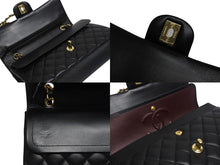 Load image into Gallery viewer, 極美品 CHANEL シャネル Wフラップ 23 ショルダーバッグ ラムスキン ランダム マトラッセ ゴールド金具 ブラック 中古 4b006049