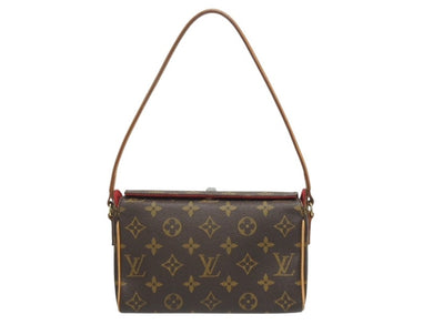 極美品 LOUIS VUITTON ルイヴィトン レシタル ワンショルダーバッグ M51900 モノグラム PVC レザー ブラウン 中古 4b006051
