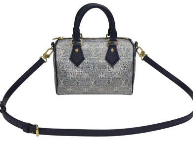 新品同様 LOUISVUITTON ルイヴィトン モノグラム ラミネーテッド ジャガード スピーディ バンドリエール20 M23069 中古 4b006052