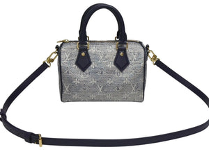 新品同様 LOUISVUITTON ルイヴィトン モノグラム ラミネーテッド ジャガード スピーディ バンドリエール20 M23069 中古 4b006052