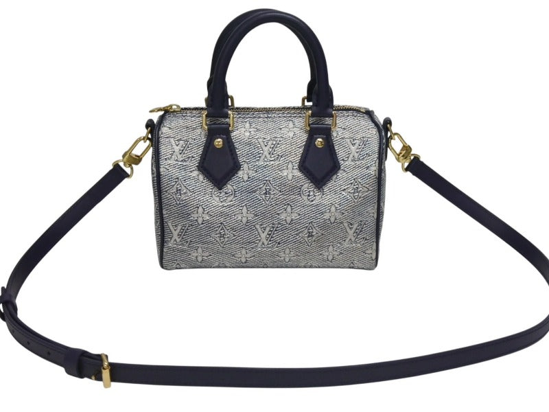 新品同様 LOUISVUITTON ルイヴィトン モノグラム ラミネーテッド ジャガード スピーディ バンドリエール20 M23069 中古 4b006052