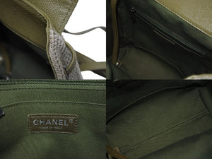 極美品 CHANEL シャネル バックパック リュック 23番台 ココマーク キューバポケット ツイード キャンバス クルーズコレクション 中古 4b006053