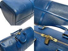 Load image into Gallery viewer, LOUIS VUITTON ルイヴィトン ボストンバッグ キーポル50 M42965 エピレザー ブルー ゴールド金具 美品 中古 4b006054
