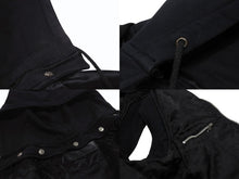Load image into Gallery viewer, CHROME HEARTS クロムハーツ ライダース ベスト ナイロン スウェット パーカー ダガージップ クロスボール 美品 中古 4b006060