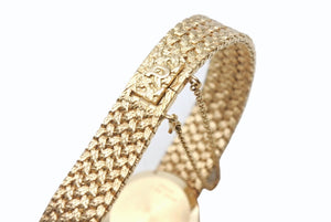 極美品 PIAGET ピアジェ トラディション 腕時計 重量約52.1g 8055ND2 クォーツ ゴールド文字盤 金無垢 K18YG 12PD ラウンド 中古 4b006061 