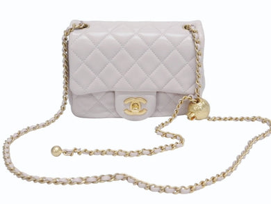 極美品 CHANEL シャネル ミニマトラッセ16 Sフラップ Sチェーンショルダーバッグ AS1786 ラムスキン ココマーク ランダム番台 中古 4b006063
