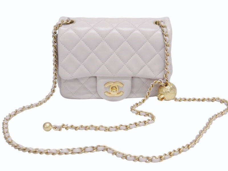 極美品 CHANEL シャネル ミニマトラッセ16 Sフラップ Sチェーンショルダーバッグ AS1786 ラムスキン ココマーク ランダム番台 中古 4b006063