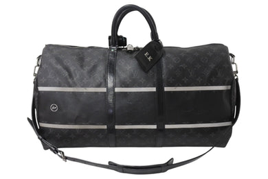 LOUIS VUITTON ルイヴィトン ボストンバッグ キーポル バンドリエール55 藤原ヒロシ フラグメント ブラック Ｍ43414 良品 中古 4c060643