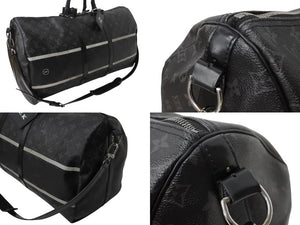 LOUIS VUITTON ルイヴィトン ボストンバッグ キーポル バンドリエール55 藤原ヒロシ フラグメント ブラック Ｍ43414 良品 中古 4c060643