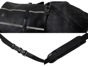 LOUIS VUITTON ルイヴィトン ボストンバッグ キーポル バンドリエール55 藤原ヒロシ フラグメント ブラック Ｍ43414 良品 中古 4c060643