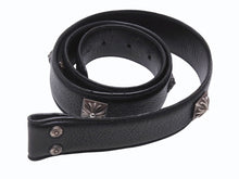 Load image into Gallery viewer, CHROME HEARTS クロムハーツ BLT ベルト ストラップ ピラミッドスタッズ サイズ32 ブラック レザー シルバー925 美品 中古 4b006068