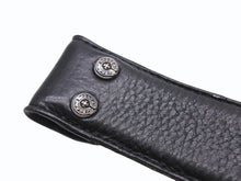 Load image into Gallery viewer, CHROME HEARTS クロムハーツ BLT ベルト ストラップ ピラミッドスタッズ サイズ32 ブラック レザー シルバー925 美品 中古 4b006068