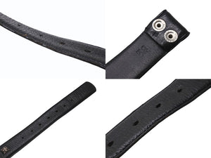 CHROME HEARTS クロムハーツ BLT ベルト ストラップ ピラミッドスタッズ サイズ32 ブラック レザー シルバー925 美品 中古 4b006068