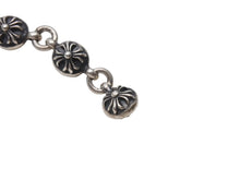 Load image into Gallery viewer, 極美品 CHROME HEARTS クロムハーツ クロスボール ブレスレット CHクロス 10コマ 重量約67,5g シルバー925 中古 4b006069