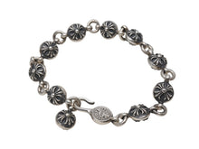 Load image into Gallery viewer, 極美品 CHROME HEARTS クロムハーツ クロスボール ブレスレット CHクロス 10コマ 重量約67,5g シルバー925 中古 4b006069