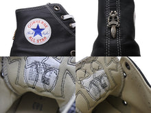 Load image into Gallery viewer, 極美品 CHROME HEARTS クロムハーツ コンバース クロスパッチ オールレザー サイズ30cm ブラック レザー 中古 4b006070