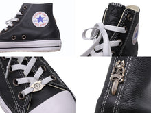 Load image into Gallery viewer, 極美品 CHROME HEARTS クロムハーツ コンバース クロスパッチ オールレザー サイズ30cm ブラック レザー 中古 4b006070